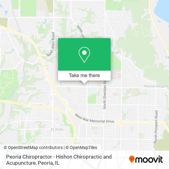 Peoria Chiropractor - Hishon Chiropractic and Acupuncture map