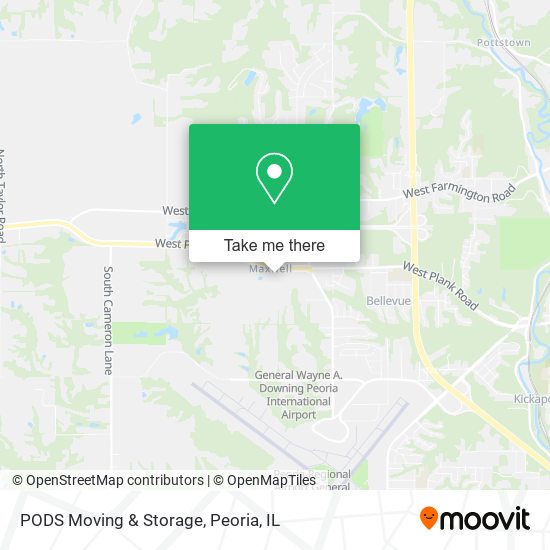 PODS Moving & Storage map