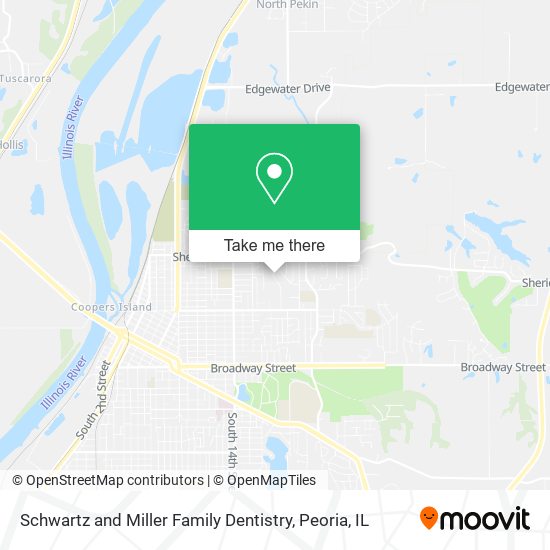Schwartz and Miller Family Dentistry map