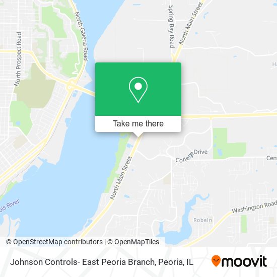 Mapa de Johnson Controls- East Peoria Branch