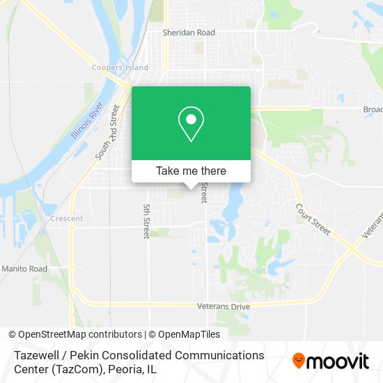 Tazewell / Pekin Consolidated Communications Center (TazCom) map