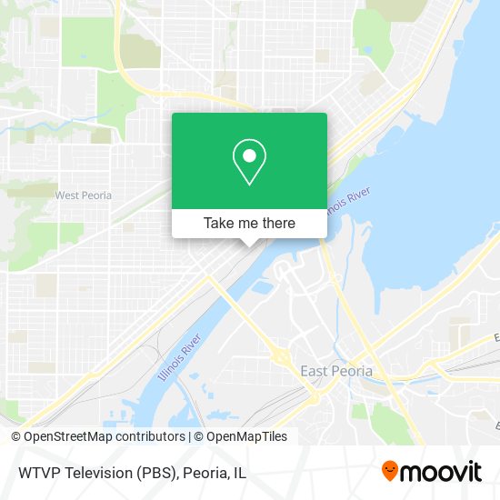 WTVP Television (PBS) map