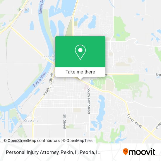 Personal Injury Attorney, Pekin, Il map