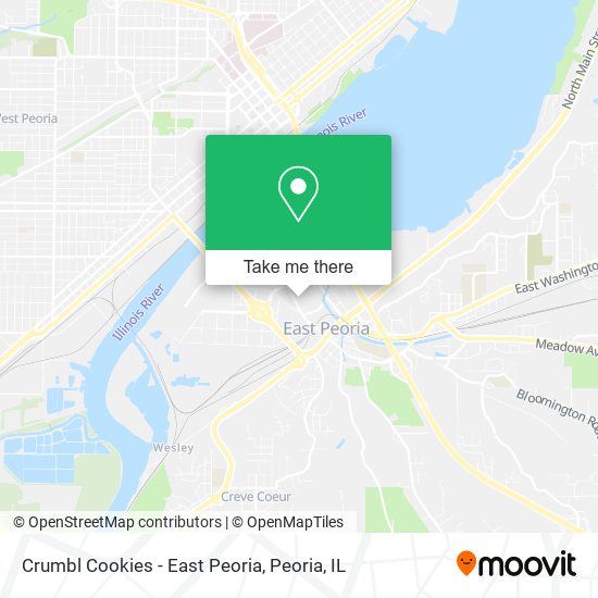 Crumbl Cookies - East Peoria map