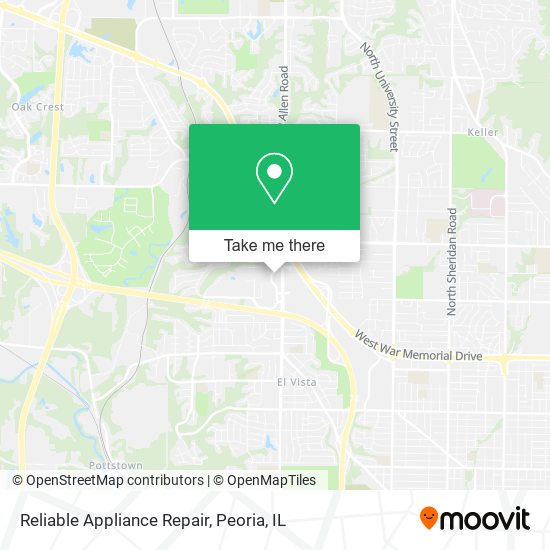 Reliable Appliance Repair map