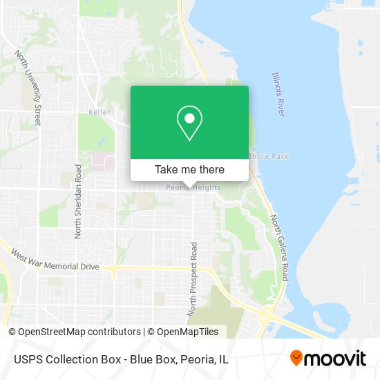 USPS Collection Box - Blue Box map