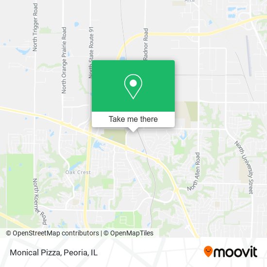 Monical Pizza map