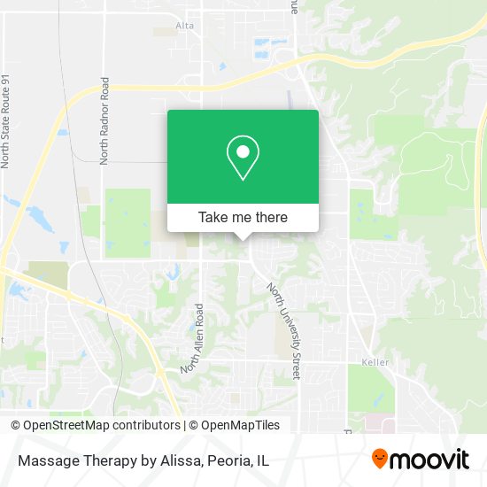 Massage Therapy by Alissa map