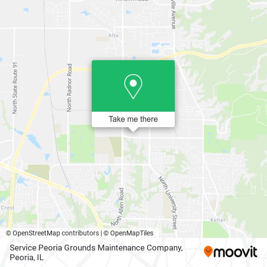 Service Peoria Grounds Maintenance Company map
