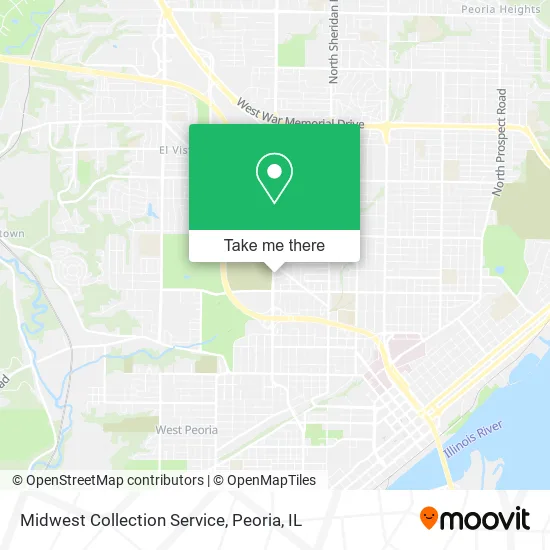 Midwest Collection Service map