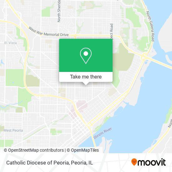 Catholic Diocese of Peoria map