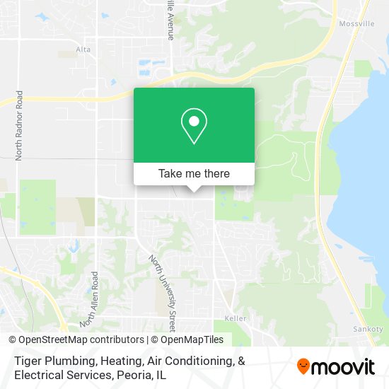 Tiger Plumbing, Heating, Air Conditioning, & Electrical Services map