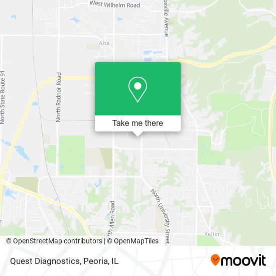 Quest Diagnostics map