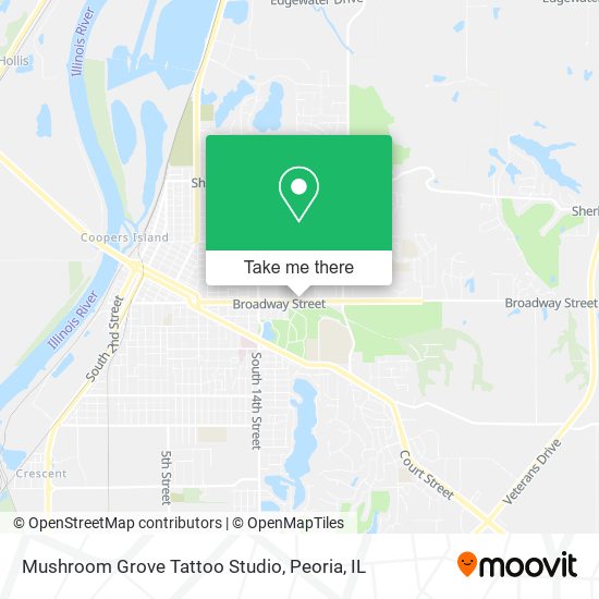 Mushroom Grove Tattoo Studio map