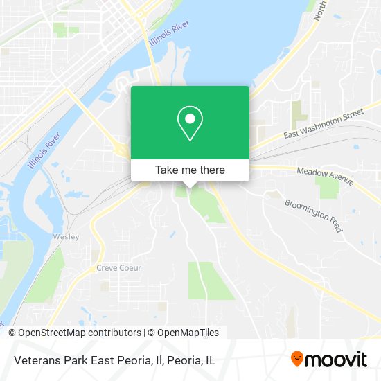 Mapa de Veterans Park East Peoria, Il