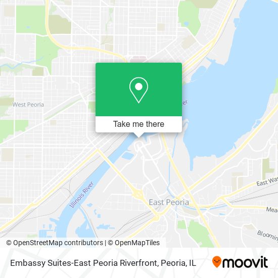 Embassy Suites-East Peoria Riverfront map