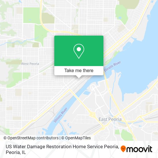 US Water Damage Restoration Home Service Peoria map