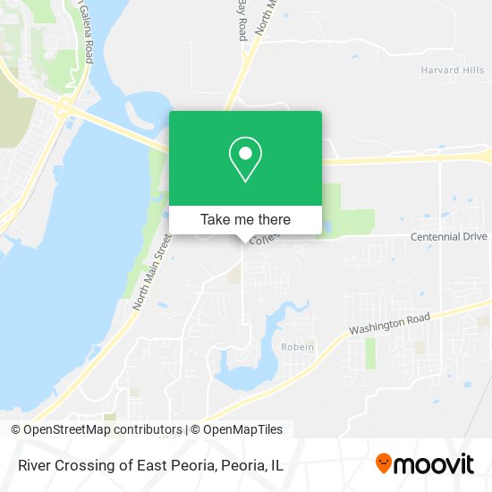 River Crossing of East Peoria map