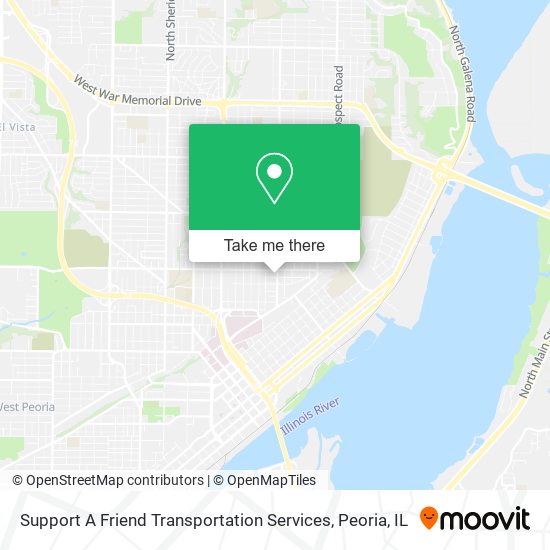 Support A Friend Transportation Services map