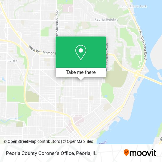 Peoria County Coroner's Office map