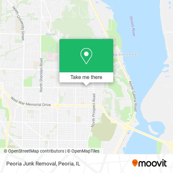 Mapa de Peoria Junk Removal