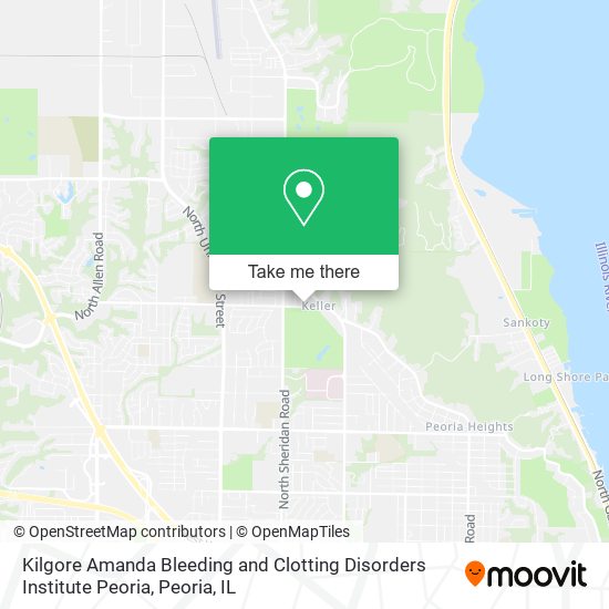 Kilgore Amanda Bleeding and Clotting Disorders Institute Peoria map