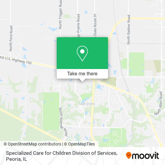 Mapa de Specialized Care for Children Division of Services