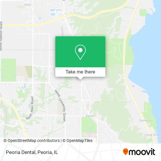 Peoria Dental map