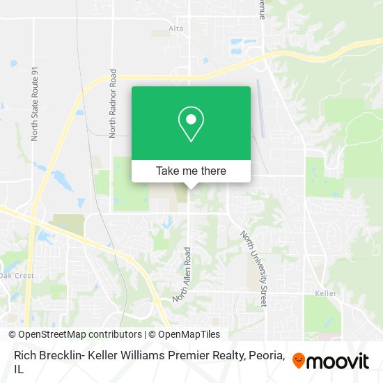 Mapa de Rich Brecklin- Keller Williams Premier Realty