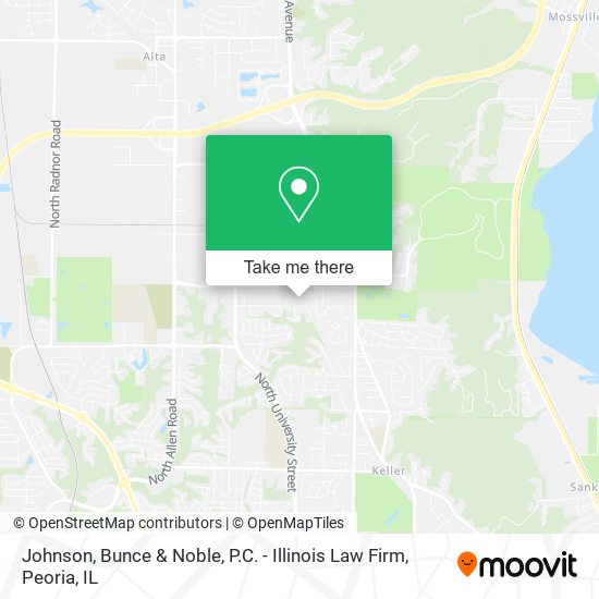 Mapa de Johnson, Bunce & Noble, P.C. - Illinois Law Firm