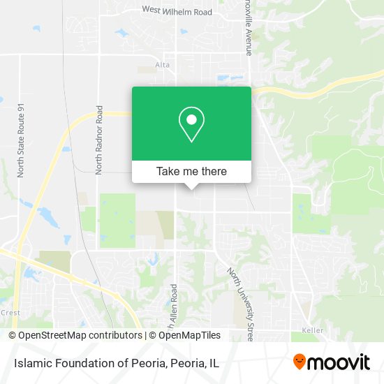 Mapa de Islamic Foundation of Peoria