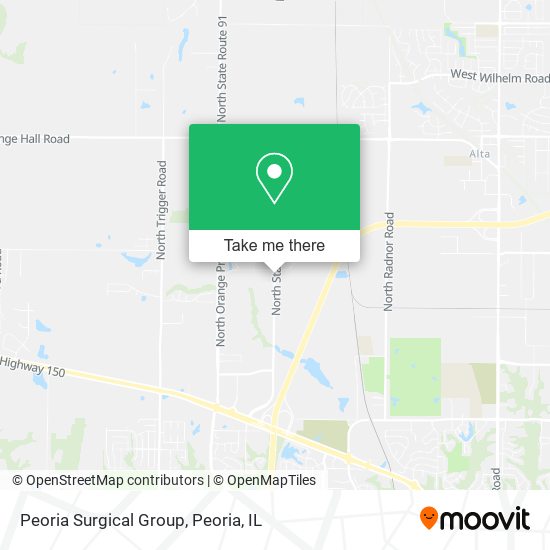 Peoria Surgical Group map