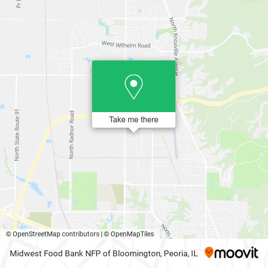 Midwest Food Bank NFP of Bloomington map