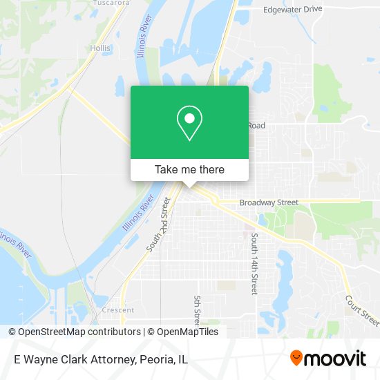 E Wayne Clark Attorney map