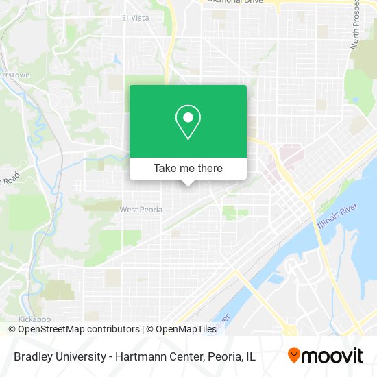 Bradley University - Hartmann Center map