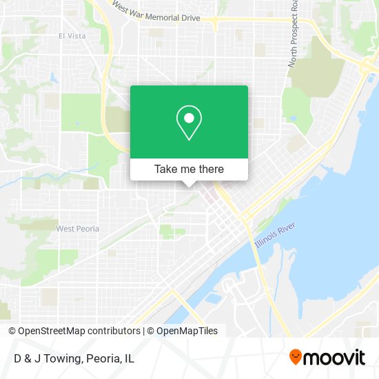 D & J Towing map