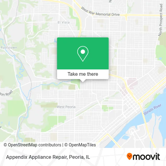 Appendix Appliance Repair map