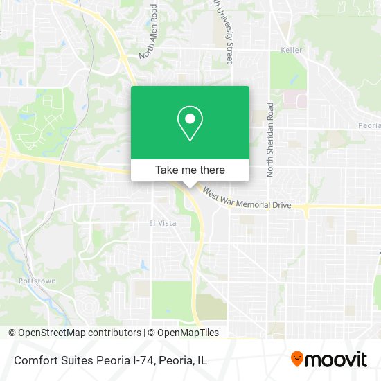 Comfort Suites Peoria I-74 map