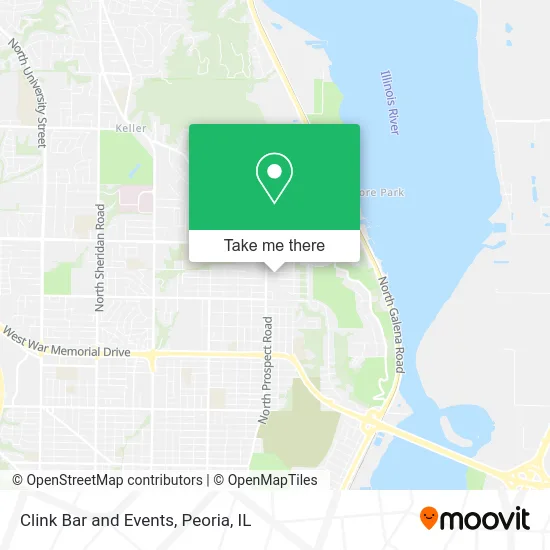 Clink Bar and Events map