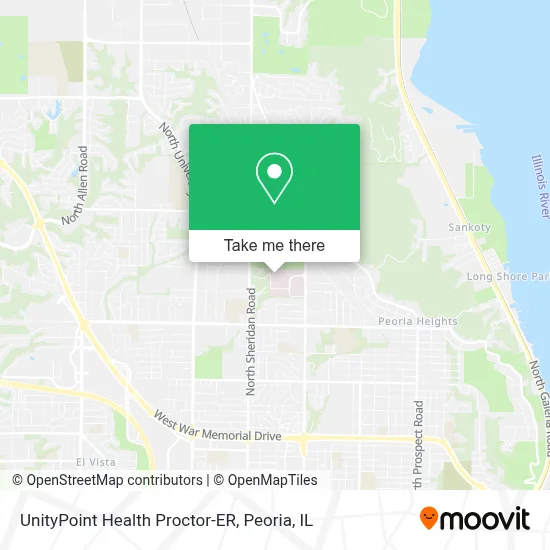 UnityPoint Health Proctor-ER map