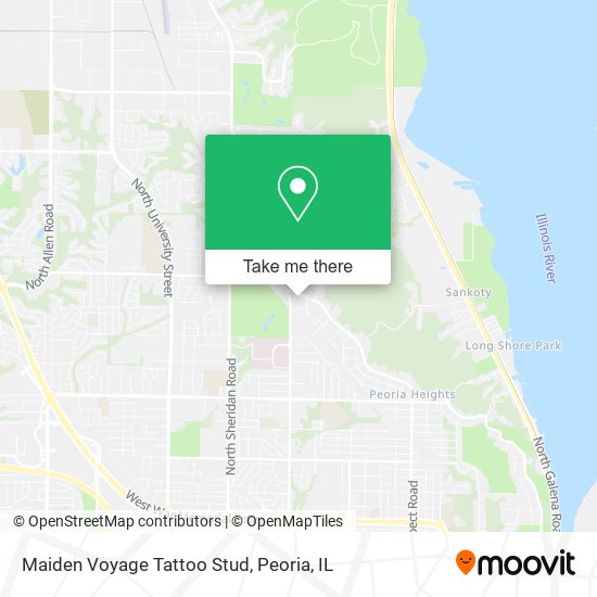 Maiden Voyage Tattoo Stud map