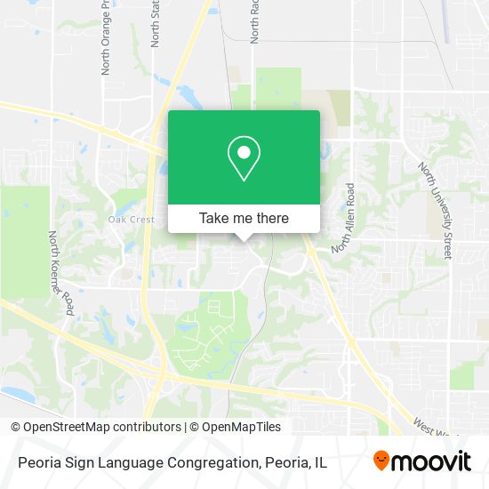 Mapa de Peoria Sign Language Congregation