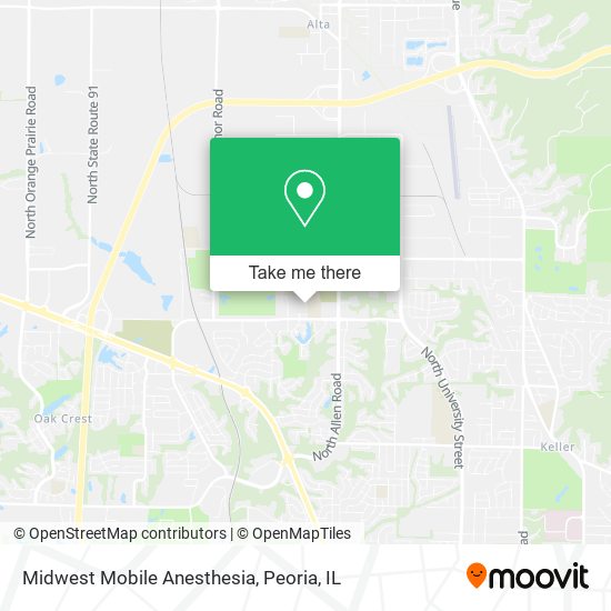 Mapa de Midwest Mobile Anesthesia
