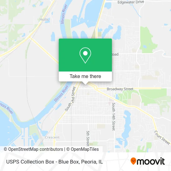 USPS Collection Box - Blue Box map