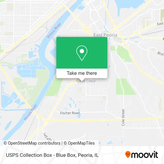 USPS Collection Box - Blue Box map