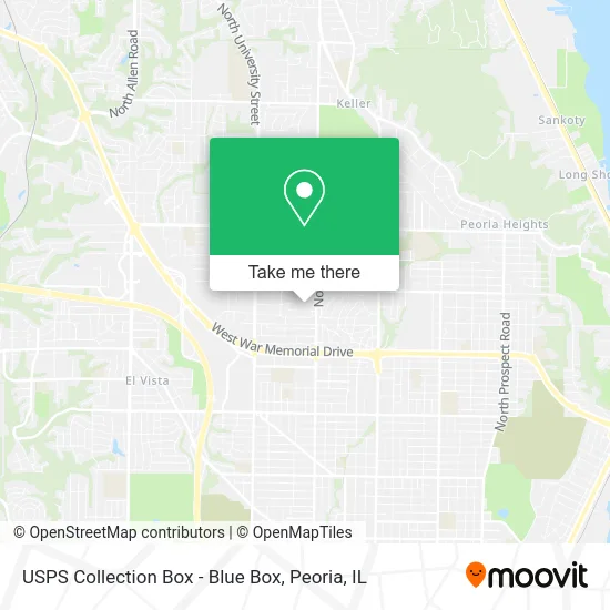 USPS Collection Box - Blue Box map