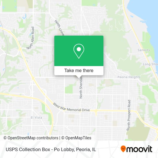 USPS Collection Box - Po Lobby map
