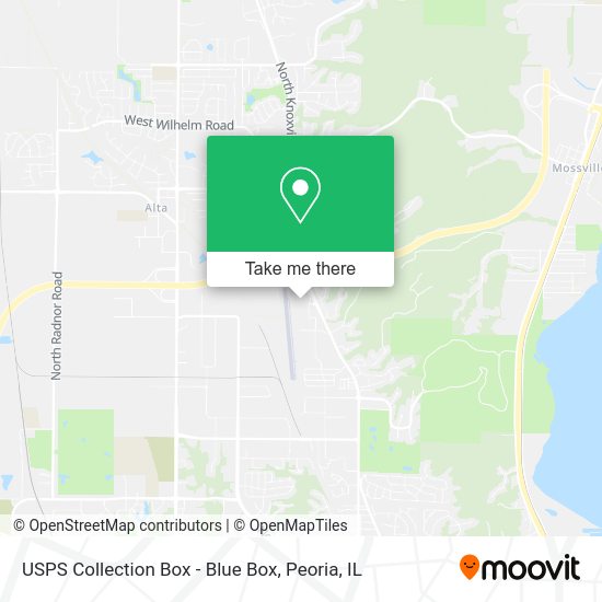 USPS Collection Box - Blue Box map