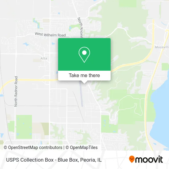 USPS Collection Box - Blue Box map