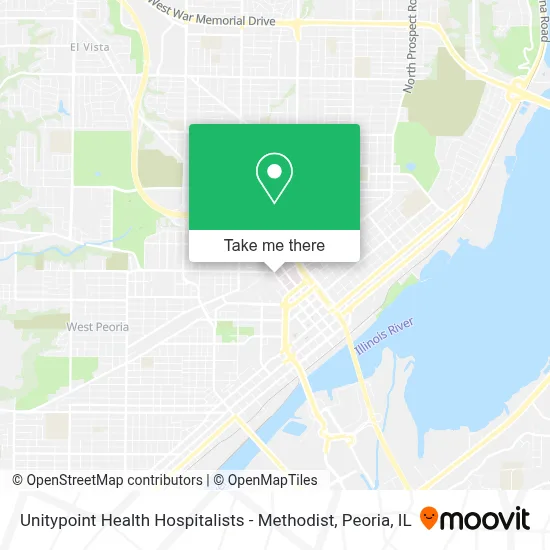 Unitypoint Health Hospitalists - Methodist map